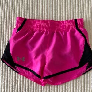 Under Armour  Girl’s (Youth) Athletic Shorts in Pink and Black Size YXS